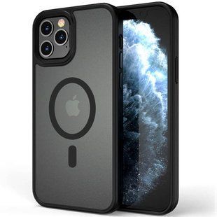 Чохол накладка Metal Buttons з MagSafe для iPhone 12 Pro Max Black/Чорний