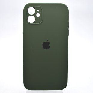 Чехол силиконовый с квадратными бортами Silicon case Full Square для iPhone 11 Cyprus Green