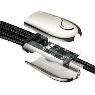 Кабель Baseus Three Mouse 3-in-1 Cable USB For M L T 3.5A 1.2m Black (CAMLT-MU01), Черный