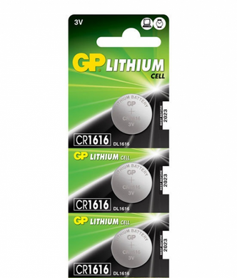 Батарейка литиевая GP CR1616 DL1616 3V (1 штука)