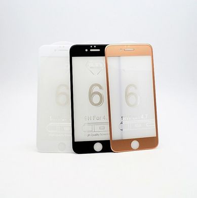 Захисне скло 4D For iPhone 6/6S Rose Gold тех. пакет