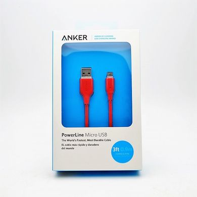 Кабель Anker Powerline Micro USB 0.9м V3 (Red)