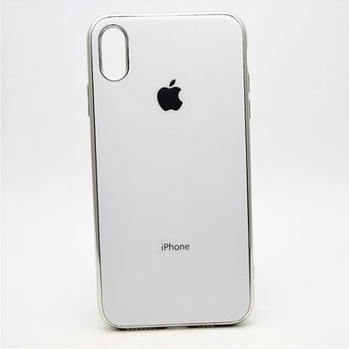 Чехол глянцевый с логотипом Glossy Silicon Case для iPhone XS Max White