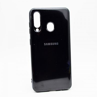 Чехол глянцевый с логотипом Glossy Silicon Case для Samsung A6060 Galaxy A60 Black