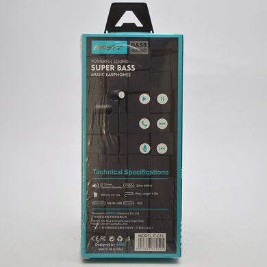 Наушники проводные с микрофоном ANSTY E-015 3.5mm Black