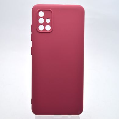 Чехол накладка Silicone case Full Camera Lakshmi для Samsung A51 Galaxy A515 Marsala/Бордовый