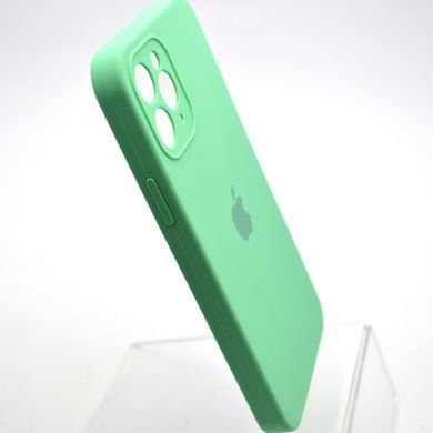 Чохол силіконовий з квадратними бортами Silicone case Full Square для iPhone 11 Pro Spearmint