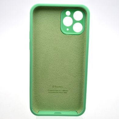 Чохол силіконовий з квадратними бортами Silicone case Full Square для iPhone 11 Pro Spearmint