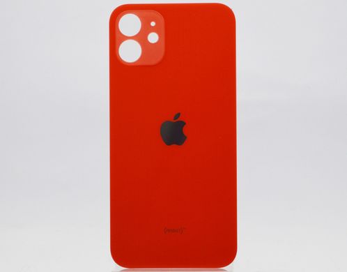 Задня кришка Apple iPhone 12 Red HC (з великим отвором під камеру)