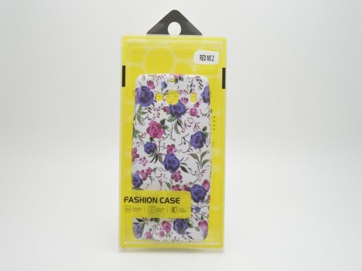 Чохол з квітами Fashion Flowers Case Xiaomi Redmi 2 White-Blue