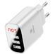Сетевое зарядное устройство (СЗУ) Baseus USB Wall Charge 3xUSB 3.4A Mirror Lake Inteligent Digital Display White CALL-BH02