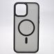 Чехол накладка Metal Buttons с MagSafe для iPhone 12 Pro Max Black/Черный