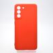 Чехол накладка Silicon Case Full Camera для Samsung G990 Galaxy S21 FE Red/Красный