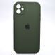 Чехол силиконовый с квадратными бортами Silicon case Full Square для iPhone 11 Cyprus Green