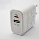 Зарядний пристрій для телефону мережевий (адаптер) Hoco C57A Speed charger Dual USB (Type-C + USB QC 3.0) White