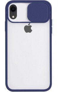 Чехол с крышкой на камеру TPU Camshield Matte для iPhone Xr 6.1" Blue