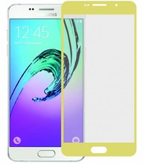 Захисне скло для Samsung A710 Galaxy A7 (2016) Full Screen Triplex Глянцеве Gold тех. пакет
