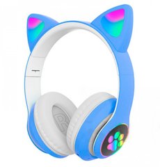 Навушники Bluetooth з котячими вушками TUCCI STN28 Blue