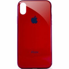 Чехол накладка Glass TPU Case for iPhone XS Max Red