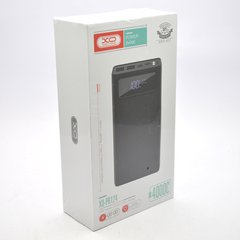 Зовнішній акумулятор Power Bank XO PR124 Digital Display 40000mHa with Ліхтар Black