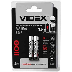 Аккумуляторная батарейка Videx 1.2V AAA 1100 mAh 1 Штука