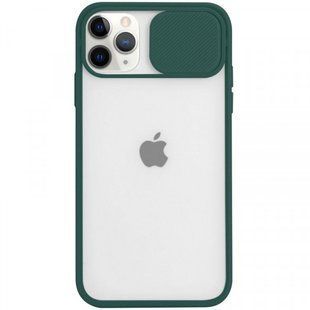 Чехол накладка TPU Camshield Matte с крышкой на камеру для iPhone 12/iPhone 12 Pro 6.1'' Green