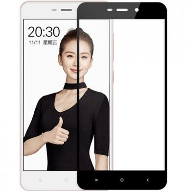 Защитное стекло Full Screen Full Glue 2.5D for Xiaomi Redmi 4A (0.33mm) Black тех. пакет