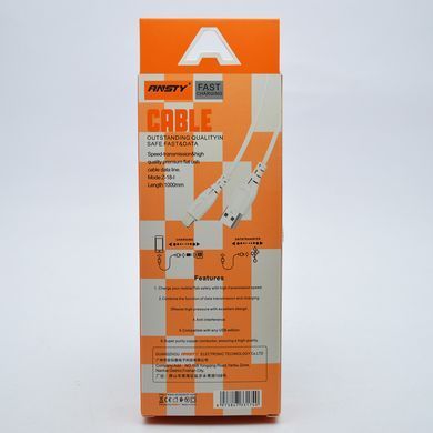 Кабель ANSTY Z-018-I Lightning 1.2A 1M White