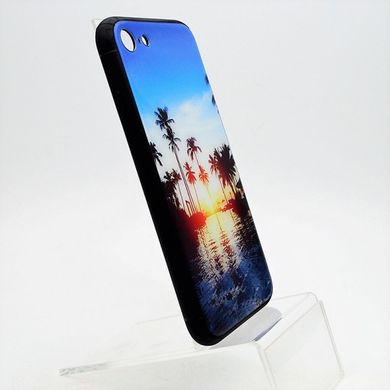 Стеклянный чехол с рисунком (принтом) Best Design Glass Case для iPhone 7/8 Mix