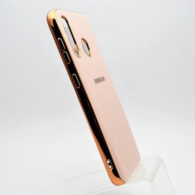 Чехол глянцевый с логотипом Glossy Silicon Case для Samsung A6060 Galaxy A60 Pink