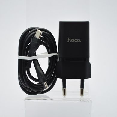 Зарядний пристрій Hoco N19 Rigorous Type-C 25W з кабелем Type-C to Type-C Black
