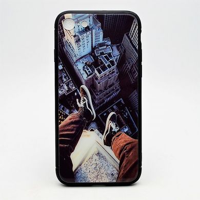 Стеклянный чехол с рисунком (принтом) Best Design Glass Case для iPhone 7/8 Mix