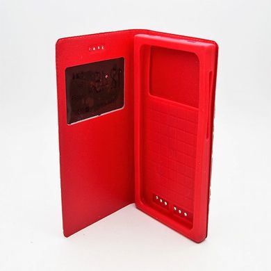 Чехол универсальный для телефона CMA Book Cover Soft Touch Windows 5.7" дюймов/XXL стразы Red