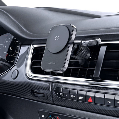 Автодержатель з безпровідною зарядкою Acefast D18 MagSafe 2in1 in-car Black