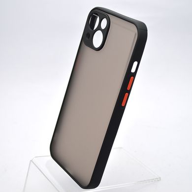 Чехол с полупрозрачной задней крышкой Matte Color Case Full Camera для iPhone 13 Черный