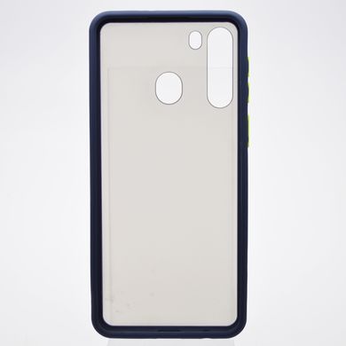 Чехол с полупрозрачной задней крышкой Matte Color Case TPU для Samsung Galaxy A215 Galaxy A21 Синий