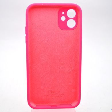 Чехол силиконовый с квадратными бортами Silicon case Full Square для iPhone 11 Barbie Pink
