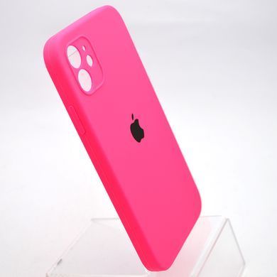Чехол силиконовый с квадратными бортами Silicon case Full Square для iPhone 11 Barbie Pink
