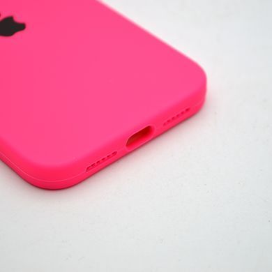 Чехол силиконовый с квадратными бортами Silicon case Full Square для iPhone 11 Barbie Pink