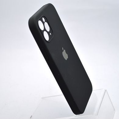 Чехол силиконовый с квадратными бортами Silicone case Full Square для iPhone 11 Pro Black/Черный
