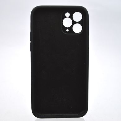 Чехол силиконовый с квадратными бортами Silicone case Full Square для iPhone 11 Pro Black/Черный