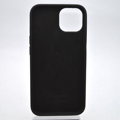 Чохол з патріотичним принтом Silicone Case Print Тризуб для iPhone 14 Black/Чорний