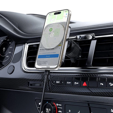 Автодержатель з безпровідною зарядкою Acefast D18 MagSafe 2in1 in-car Black