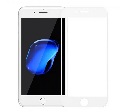Защитное стекло SKLO 5D для iPhone 7/iPhone 8/iPhone SE 2020 White/Белая рамка