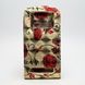 Чохол універсальний з квітами для телефону CMA Flip Cover Big Flowers 4.5" дюймів (L) Khaki Gold-Red