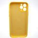 Силіконовий чохол накладка Silicon Case Full Camera для iPhone 11 Pro Yellow