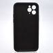 Чехол силиконовый с квадратными бортами Silicone case Full Square для iPhone 11 Pro Black/Черный