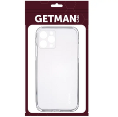 Силіконовий прозорий чохол накладка TPU Getman для iPhone 12 Pro Transparent/Прозорий