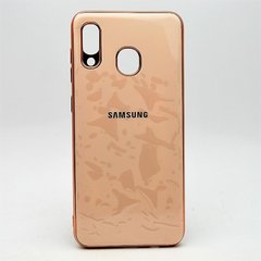 Чехол глянцевый с логотипом Glossy Silicon Case для Samsung A205/A305 Galaxy A20/A30 Pink