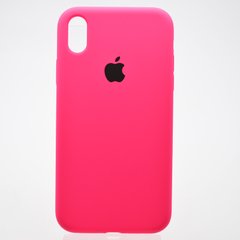 Чехол накладка Silicon Case Full Cover для Apple iPhone Xr Pink/Ярко-Розовый